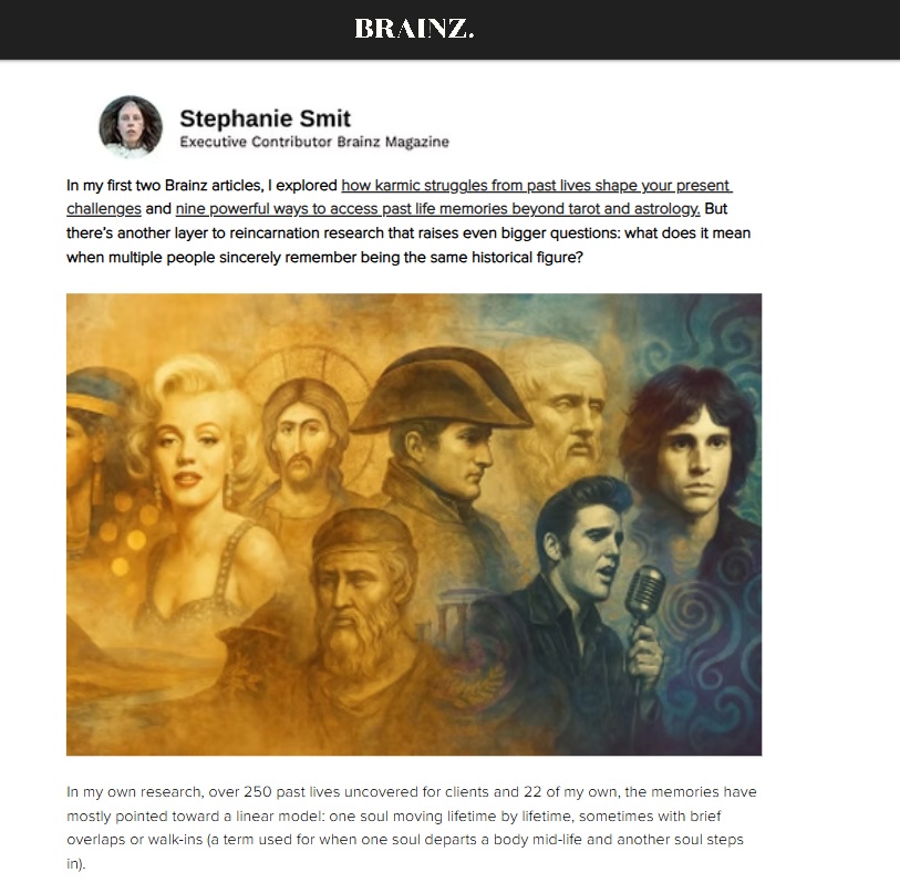 When More Than One Person Remembers the Same Past Life – What Shared Soul Memories Reveal About You (BRAINZ Magazine)