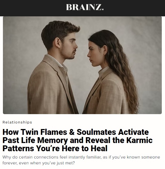 Cinematic portrait of two people facing each other with subtle emotional tension, symbolizing twin flame or soulmate relational dynamics.