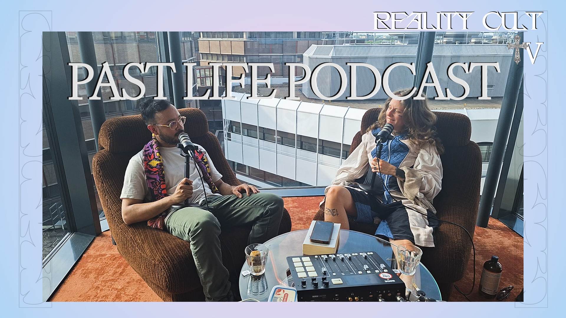 Stephanie Smit and Victor Evink recording Past Life Podcast for Reality Cult