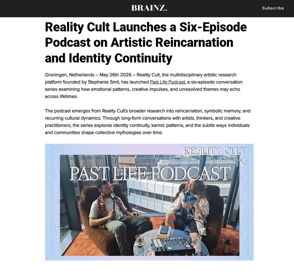 Reality Cult launches Past Life Podcast on Brainz Magazine with a pressrelease